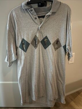 Men's Retro Grey Golf Shirt